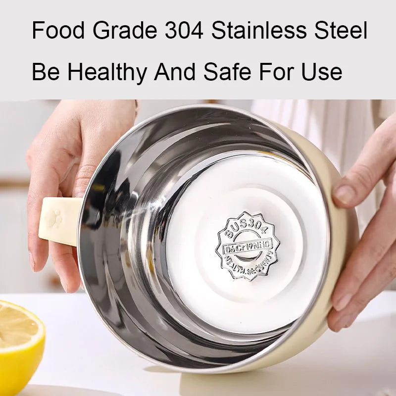 304 Stainless Steel Instant Noodle Bowl with Lid
