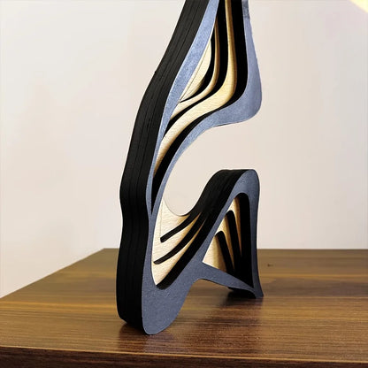 Abstract Wooden Sculpture Ornament