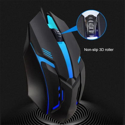 5000 DPI Wired USB Gaming Mouse with LED Lighting