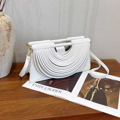 Luxury Ruched Evening Clutch Crossbody Bag