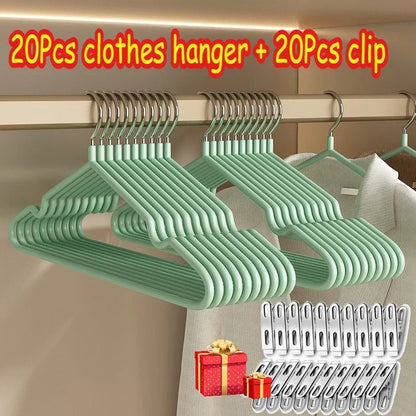Non-Slip Metal Clothes Hangers for Suits, Jackets & Shirts