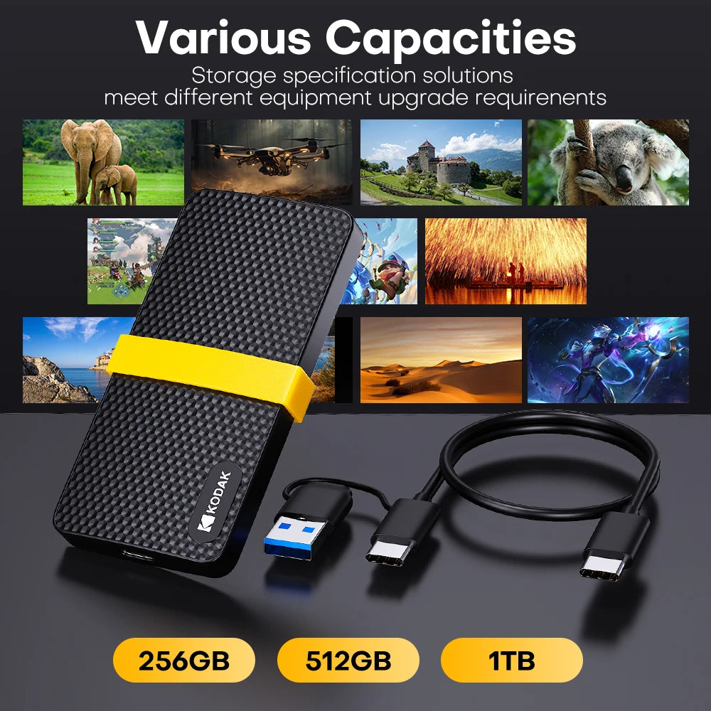 KODAK X200 Portable External SSD USB 3.1 Type-C