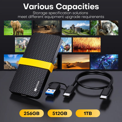 KODAK X200 Portable External SSD USB 3.1 Type-C