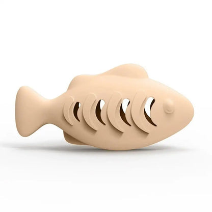 Interactive Silicone Fish Treat Dispenser Cat Toy