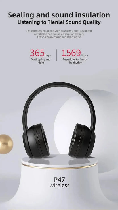 P47 Wireless Bluetooth Foldable Headphones