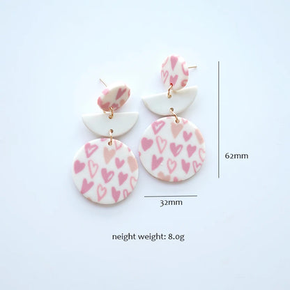 Heart Pattern Long Earrings