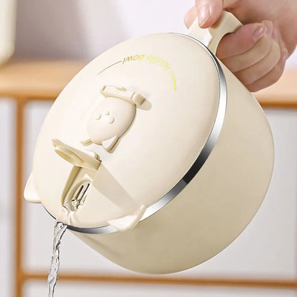 304 Stainless Steel Instant Noodle Bowl with Lid