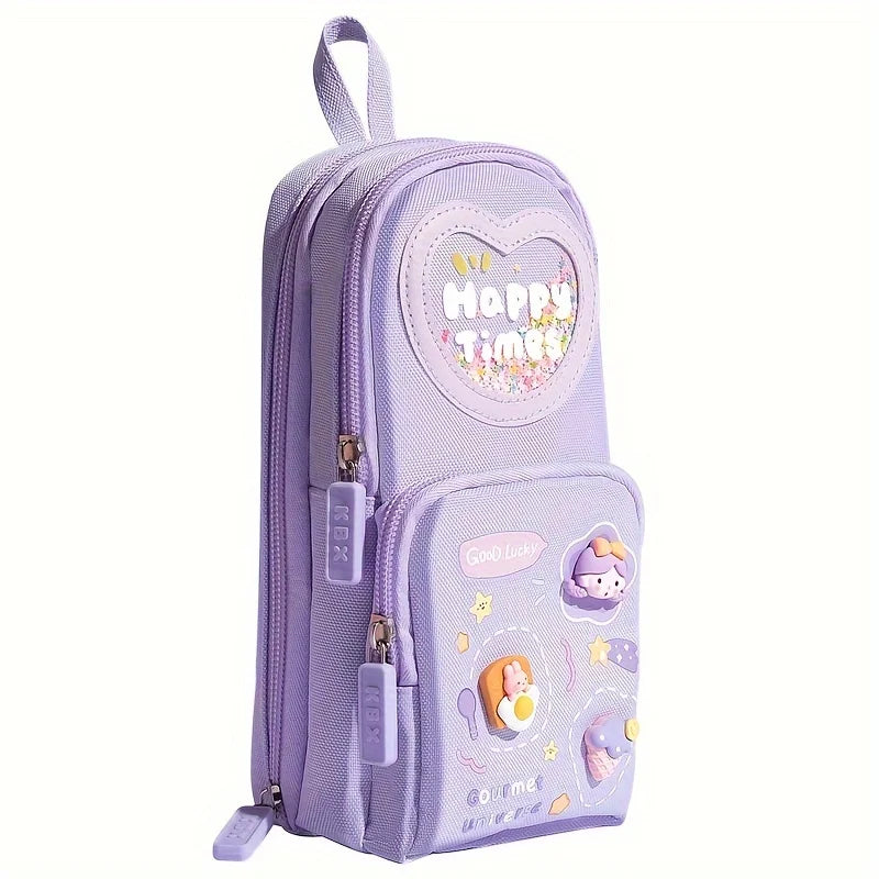 Cute Schoolbag-Style Large Capacity Pencil Case