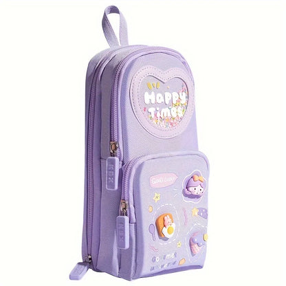 Cute Schoolbag-Style Large Capacity Pencil Case