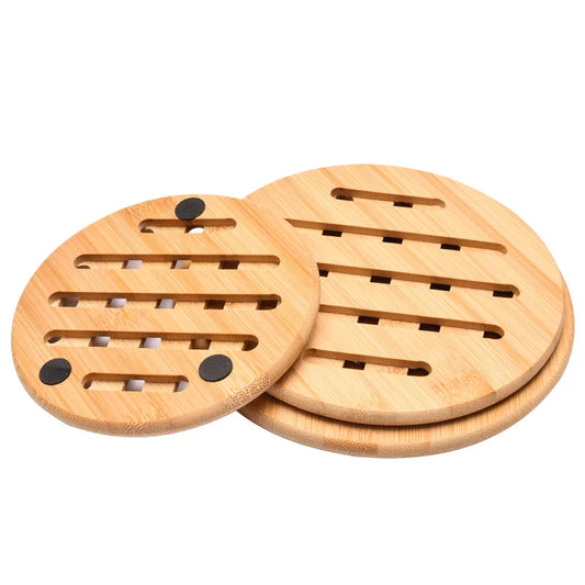 Round Bamboo Heat Insulation Pad