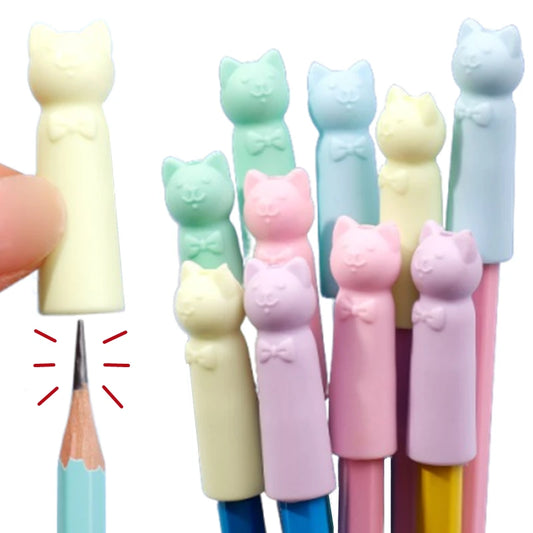 Cute Cat Pencil Top Eraser Caps