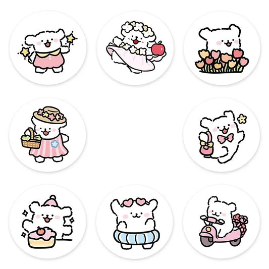 Cute Maltese Dog Sticker Roll