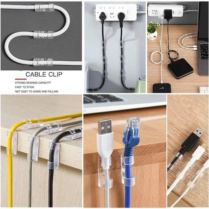 Self-Adhesive Cable Management Clips