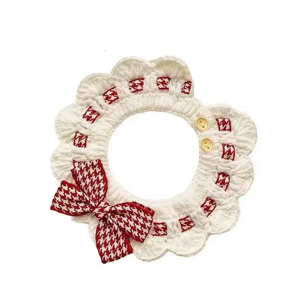 Cute Crocheted Cat Bow Tie Collar