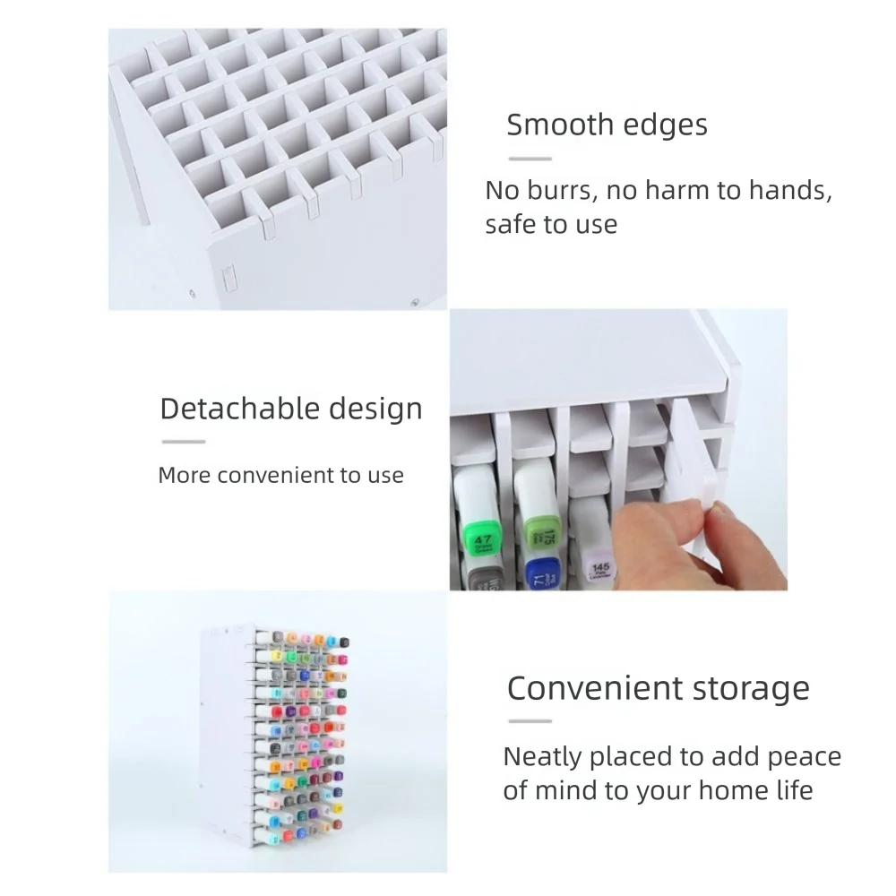 Large Capacity Marker Pen Holder & Desktop Art Supply Organizer