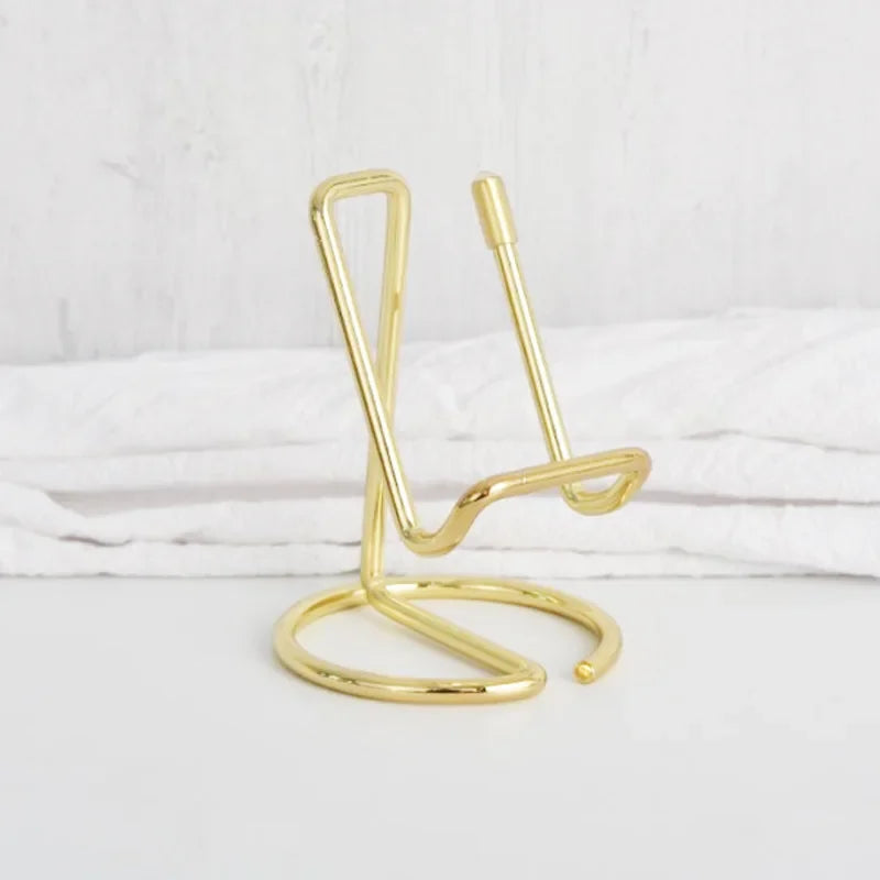 Gold Metal Card Holder & Desktop Organizer