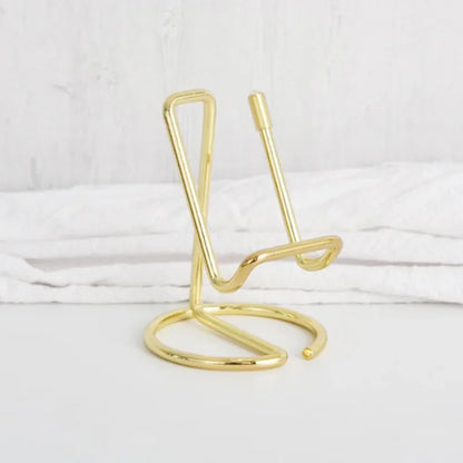 Gold Metal Card Holder & Desktop Organizer