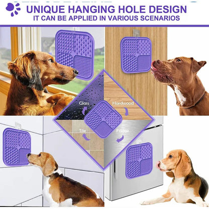 Silicone Pet Licking Mat Slow Feeder with Suction Cups