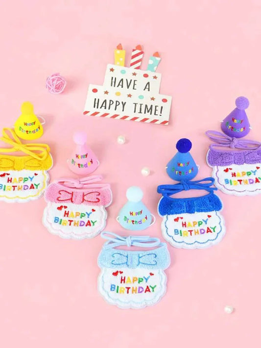 Pet Birthday Bandana & Party Hat Set