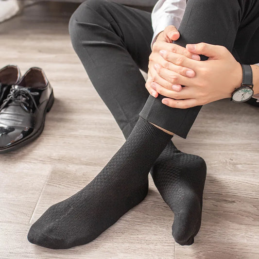 Men’s Bamboo Fiber Business Socks 5 Pairs