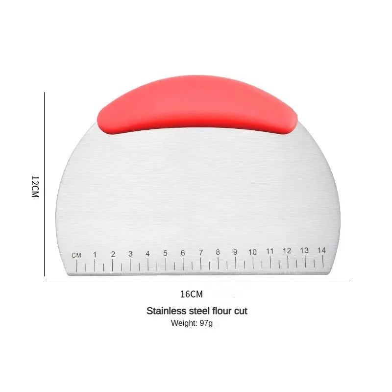 Stainless Steel Dough Scraper with Measurement Scale