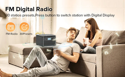 Portable Bluetooth CD Player with FM Radio