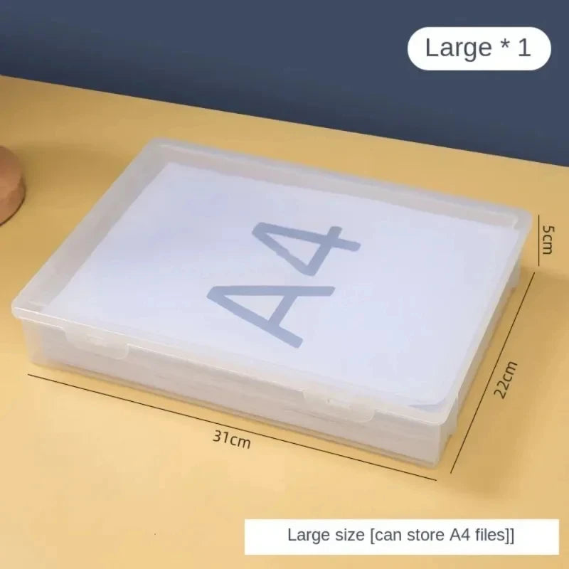 A4 Document Organizer Storage Box with Lid