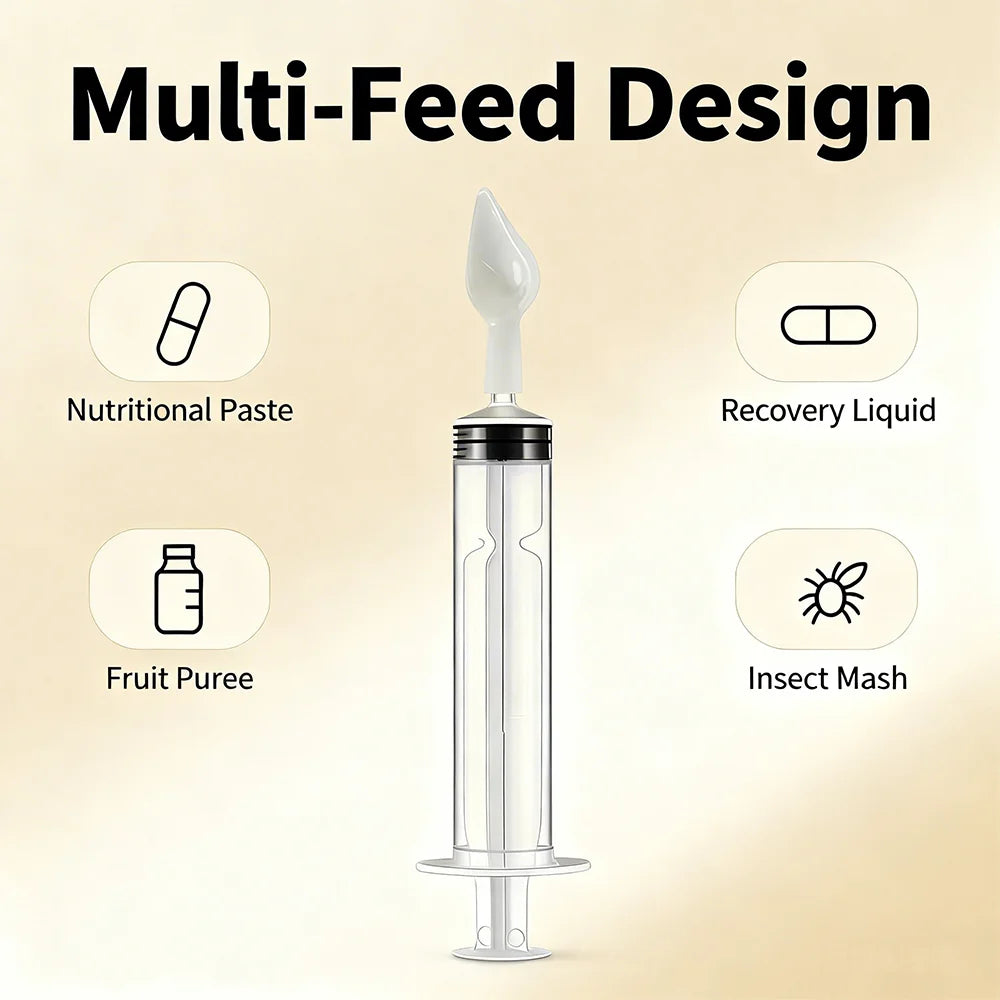 Reptile Feeding Syringe with Spoon Tip