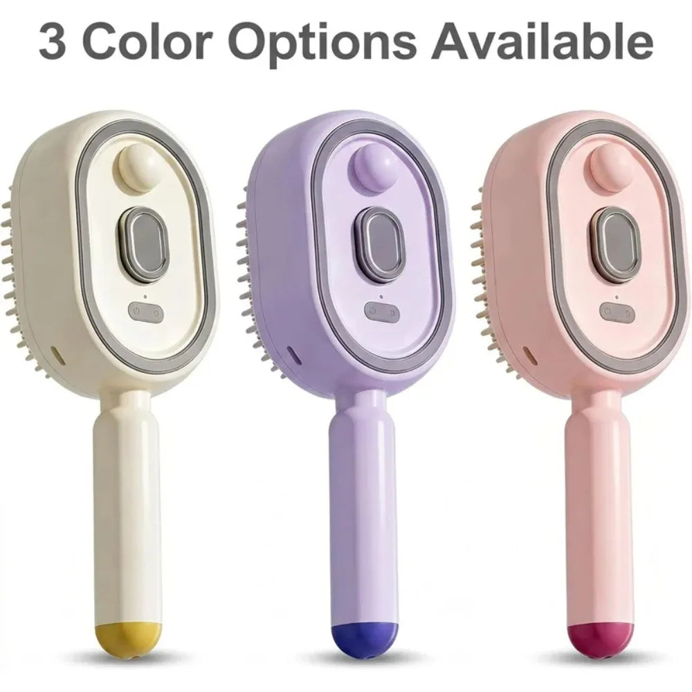 Electric Self-Cleaning Mist Hair Brush