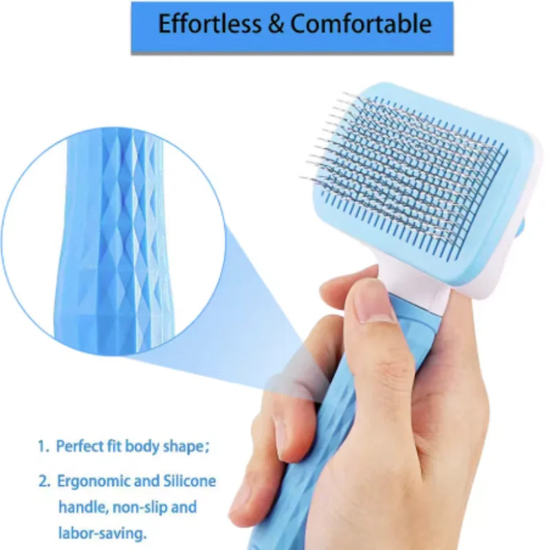 Self-Cleaning Pet Grooming Brush
