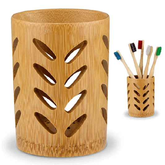 Bamboo Toothbrush Holder Cup