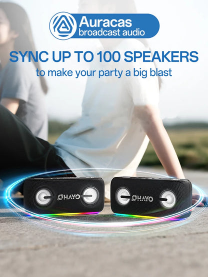 60W Wireless Speaker with RGB Lights & Waterproof Design