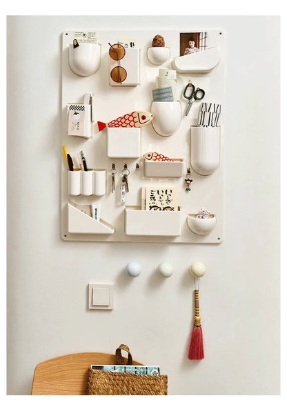 Wall-Mounted Modular Storage Organiser Board
