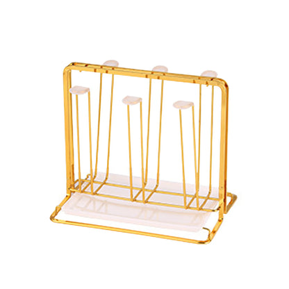 Metal Cup Drying & Drain Rack with Tray