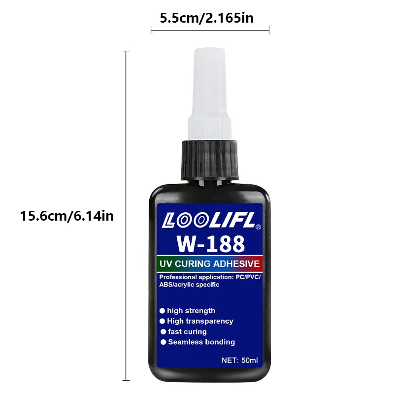 50ml Crystal Clear UV Resin Glue Kit with UV Lamp