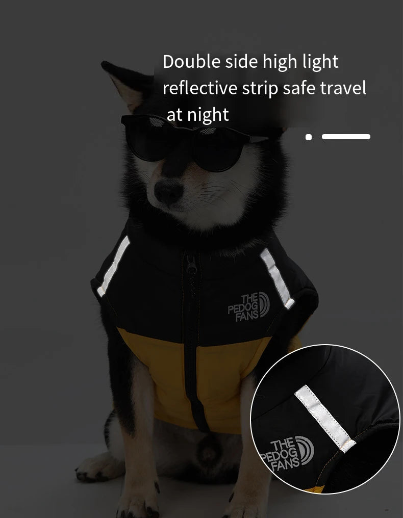 Waterproof Insulated Dog Jacket with Harness – Winter Pet Coat