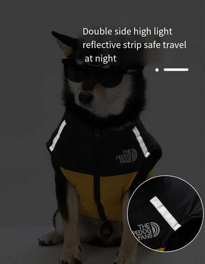 Waterproof Insulated Dog Jacket with Harness – Winter Pet Coat