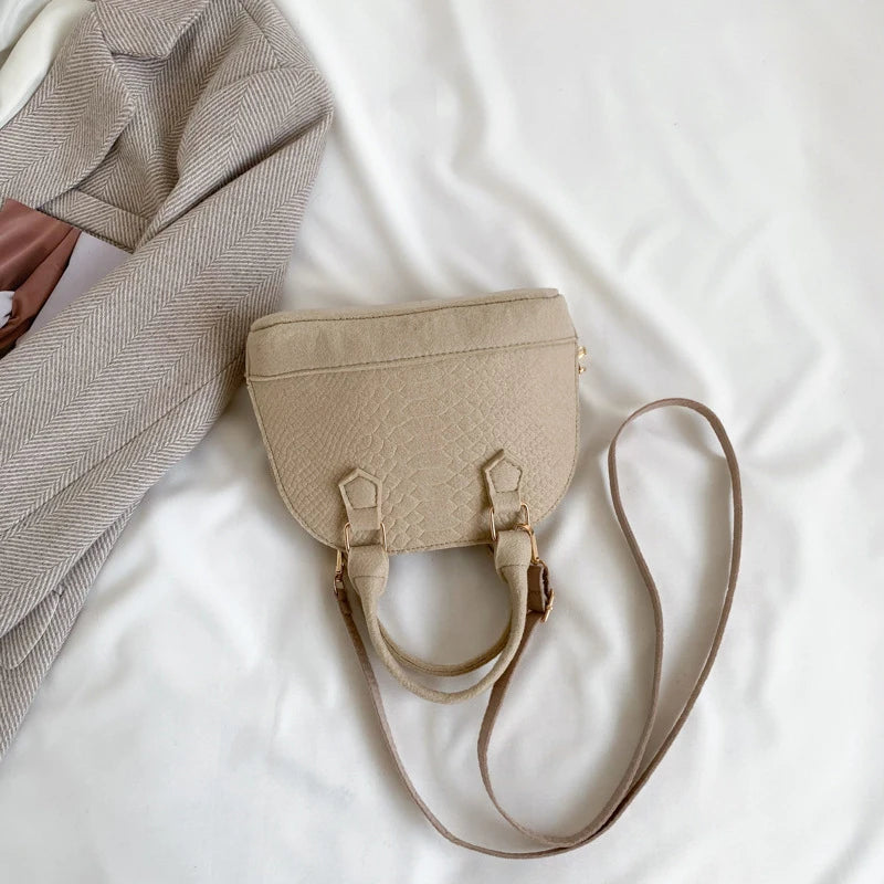 Mini Textured Satchel Crossbody Bag