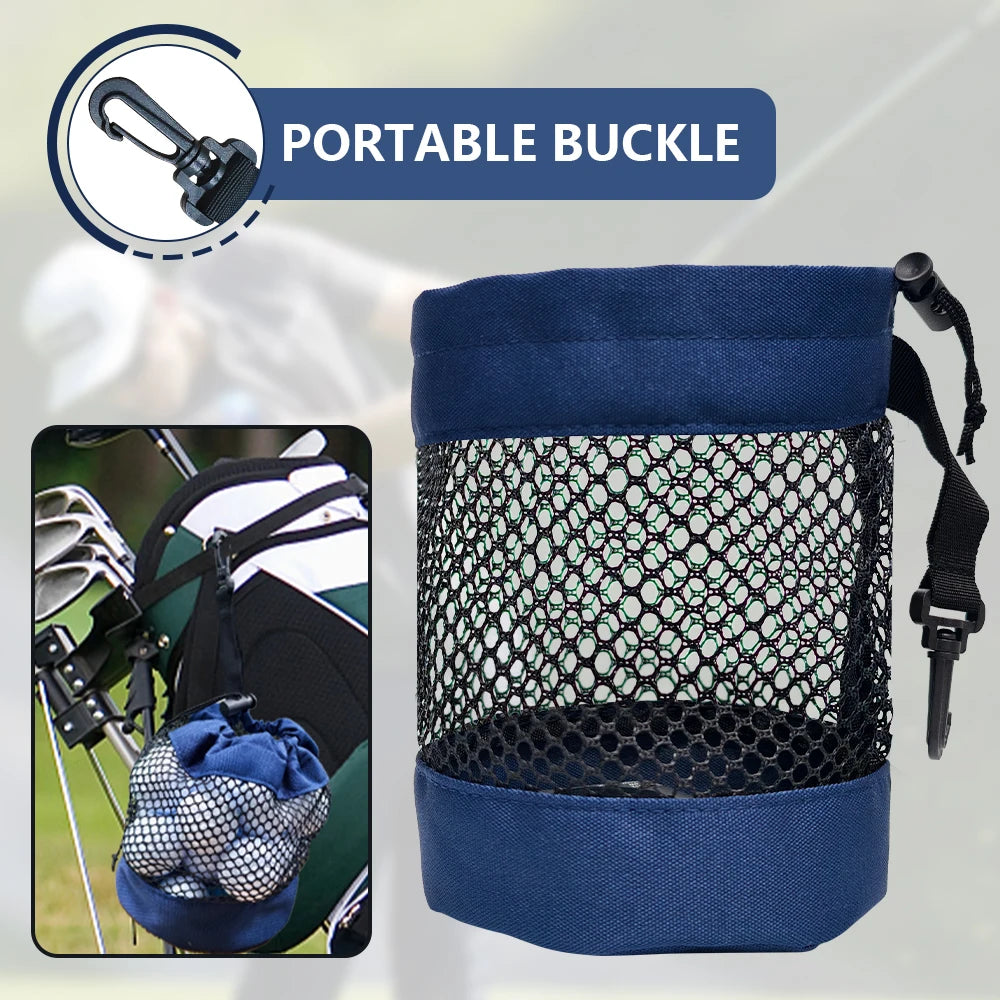 Golf Ball Storage Bag with Drawstring Closure