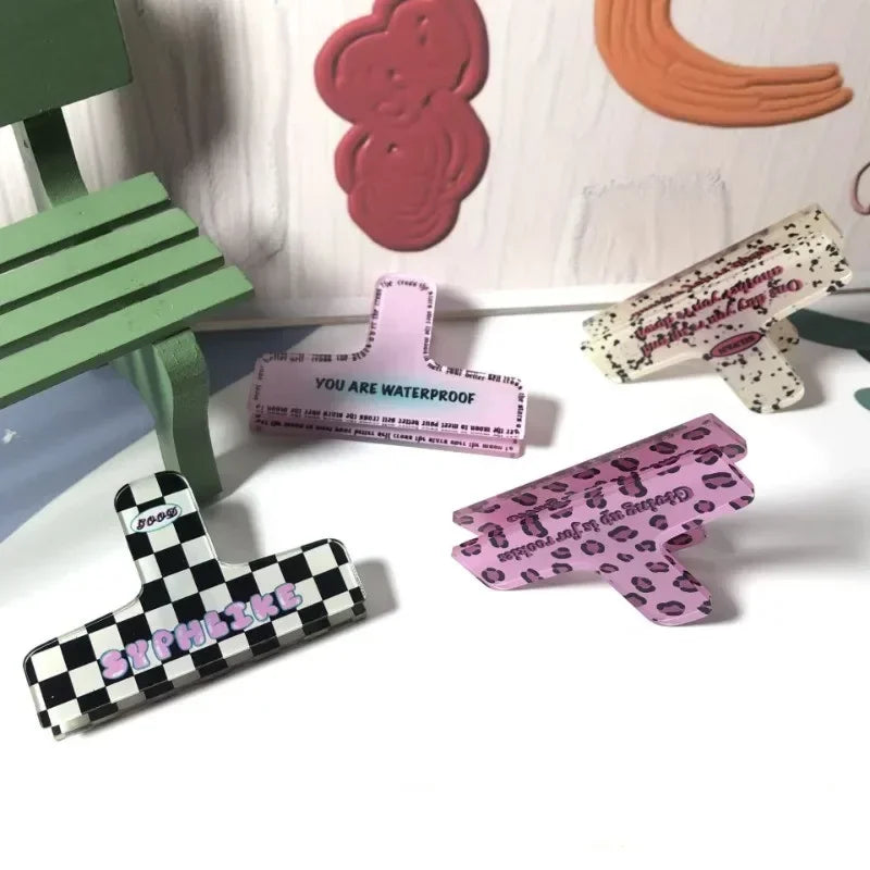 Retro Acrylic Binder Clip for Documents, Photos & Memos