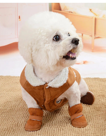 4Pcs/set Warm Dog Shoes