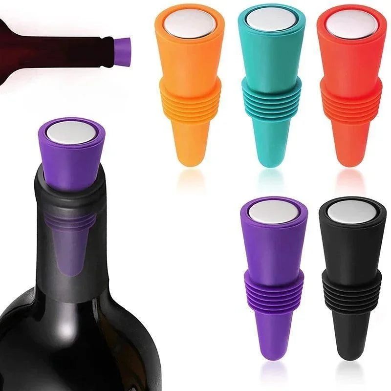 Silicone Wine Bottle Stopper Set