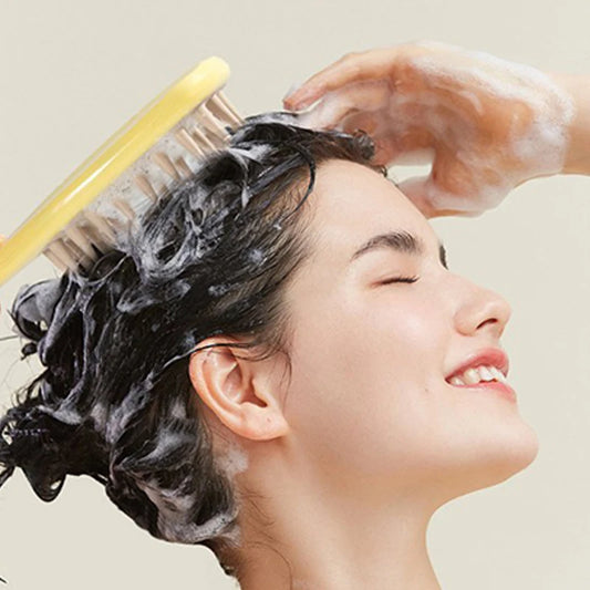 Long Handle Silicone Scalp Massage Shampoo Brush
