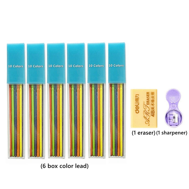 2.0mm Mechanical Pencil Set with 2B Leads & Sharpener