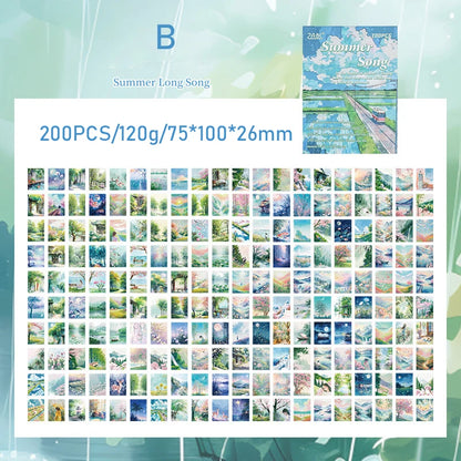 Landscape PET Collage Paper Pack for Journals & DIY Crafts