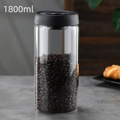Vacuum Glass Coffee Bean Storage Jar