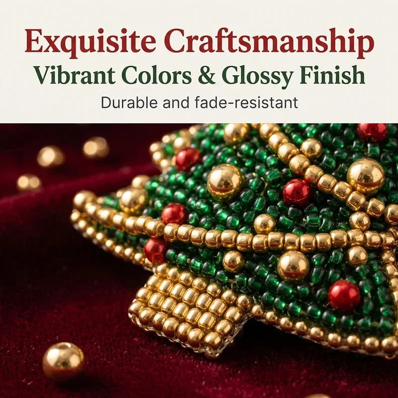 4-Piece Christmas Beaded Ornament DIY Kit