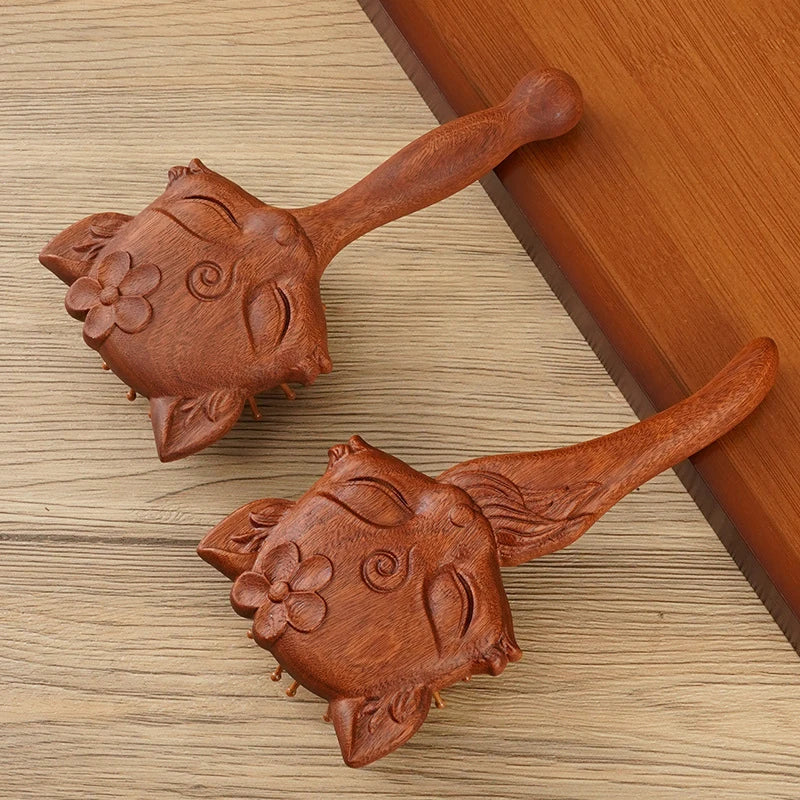 Animal Shape Sandalwood Massage Hair Comb