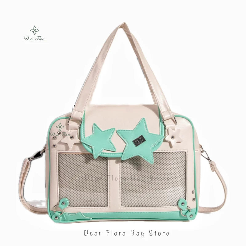 Transparent DIY Ita Shoulder Bag for Pins & Collectibles