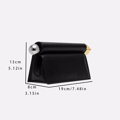 Luxury Fold-Over Chain Clutch Bag